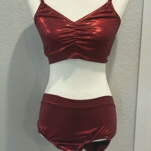 Jazz two piece with netted over lay